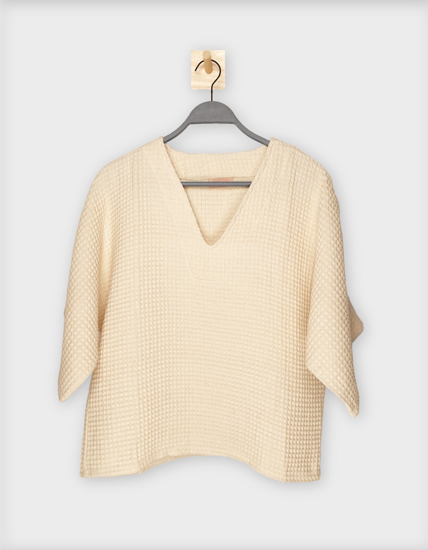 Relaxed Fit Shirt - Front - Waffle / Beige