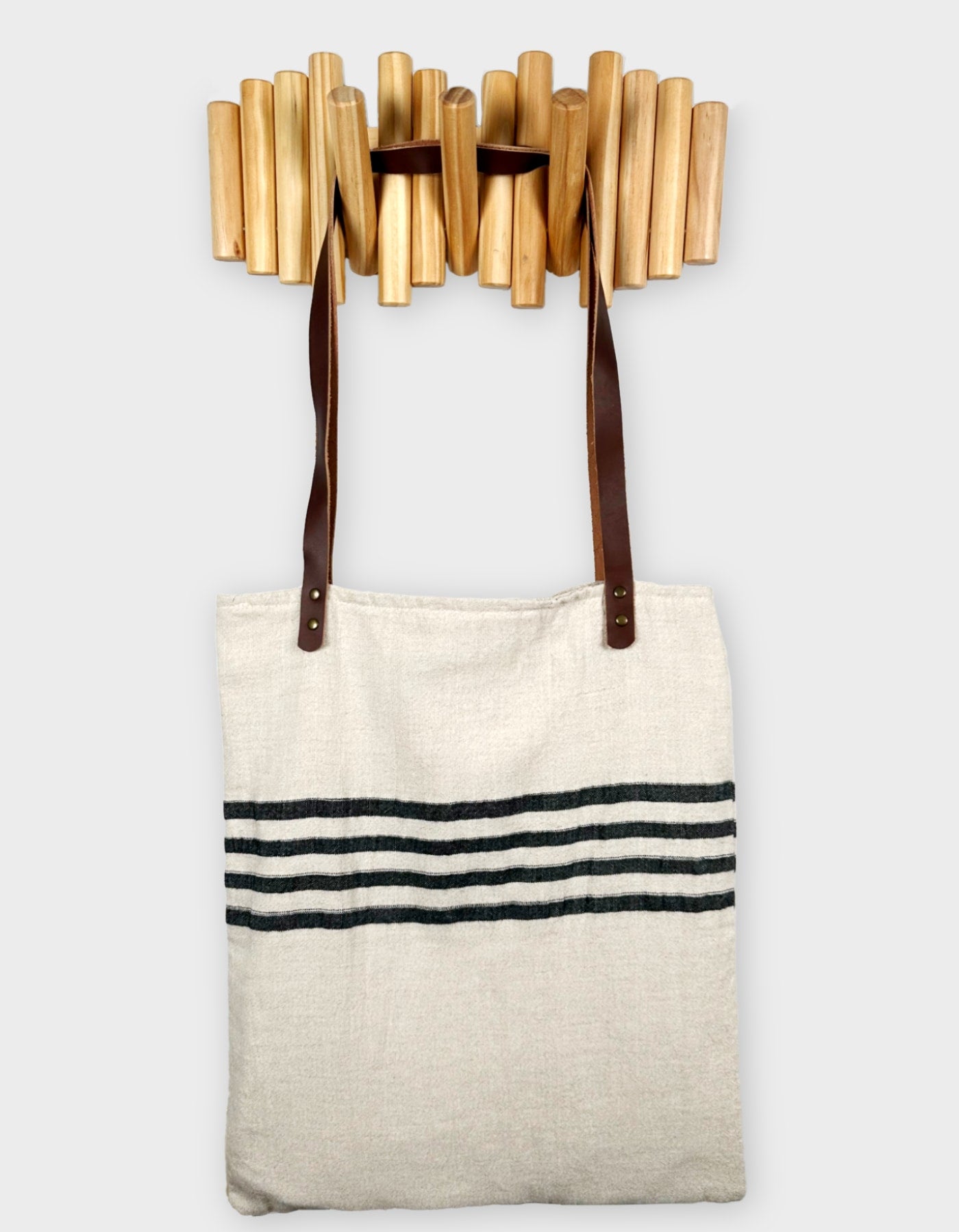 Oversized Shoulder Bag - Stripes