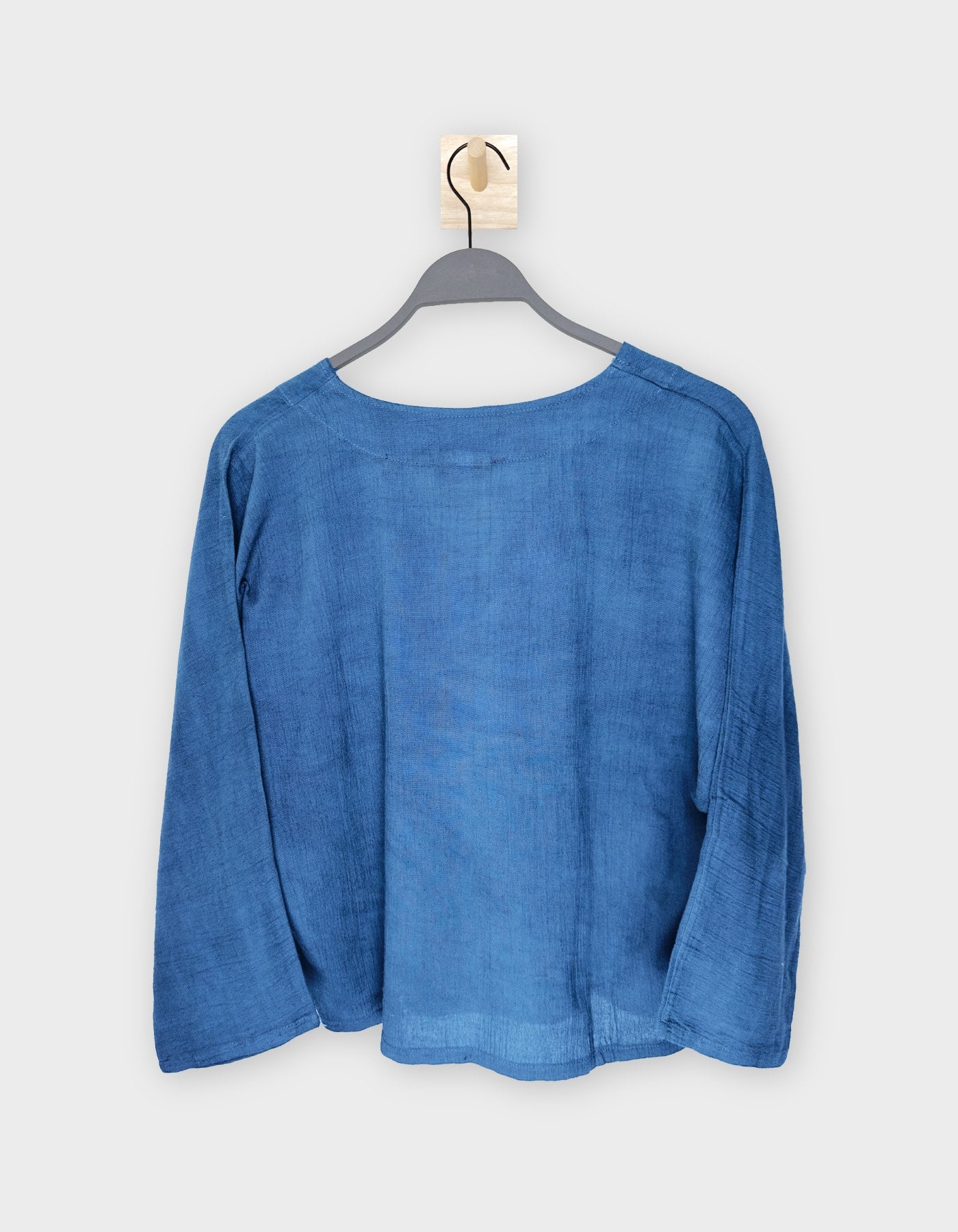 Relaxed Fit Shirt - Back - Linen / Ocean Blue