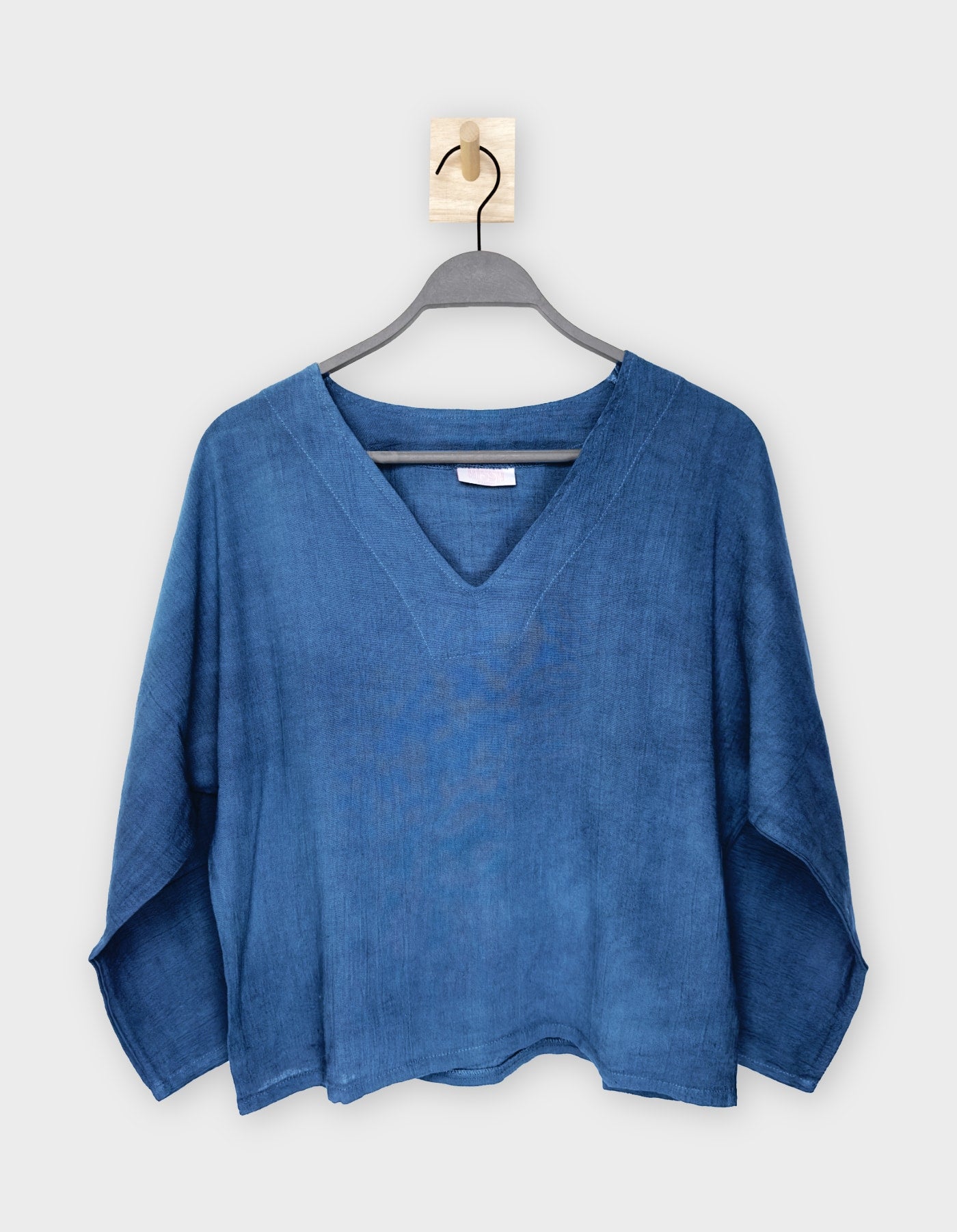 Relaxed Fit Shirt - Front - Linen / Ocean Blue