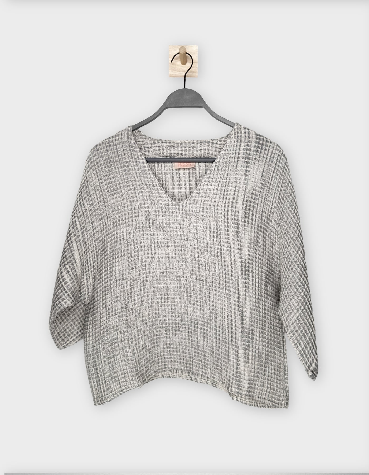 Relaxed Fit Shirt - Front - Waffle / Gray